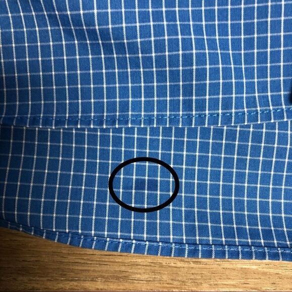 Van Heusen Blue Short Sleeve Travel Shirt Sz XXL - Picture 4 of 5